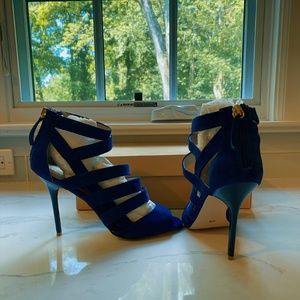 Maiden Lane Blue Suede Size 9 US High Heels
